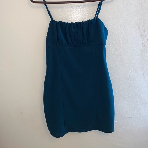 Lulus- Forest Green Bodycon Mini Dress - Picture 2 of 5